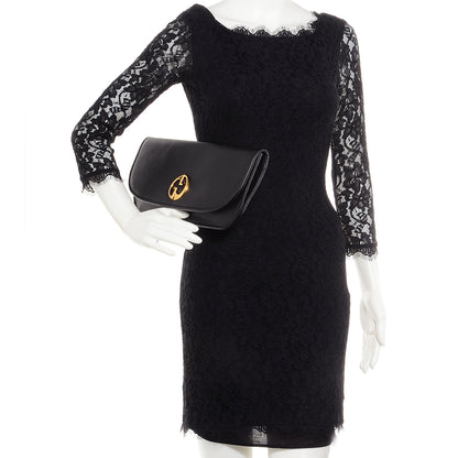 Gucci Leather 1973 Clutch Black 2 of 7