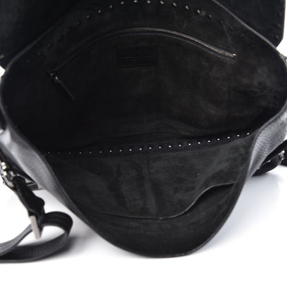 Valentino Garavani Alce Printed Calfskin Rockstud Messenger Black 5 of 8