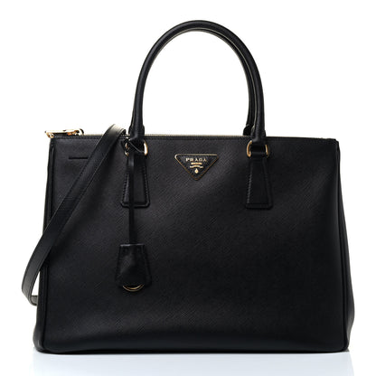 Prada Saffiano Medium Galleria Double Zip Tote Black 1 of 8