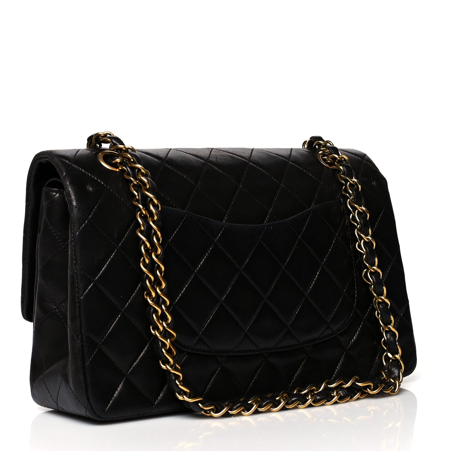 Chanel Lambskin Quilted Medium Double Flap Black 4 of 15