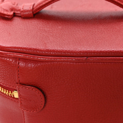 Chanel Caviar Vanity Cosmetic Case Red 18 of 19