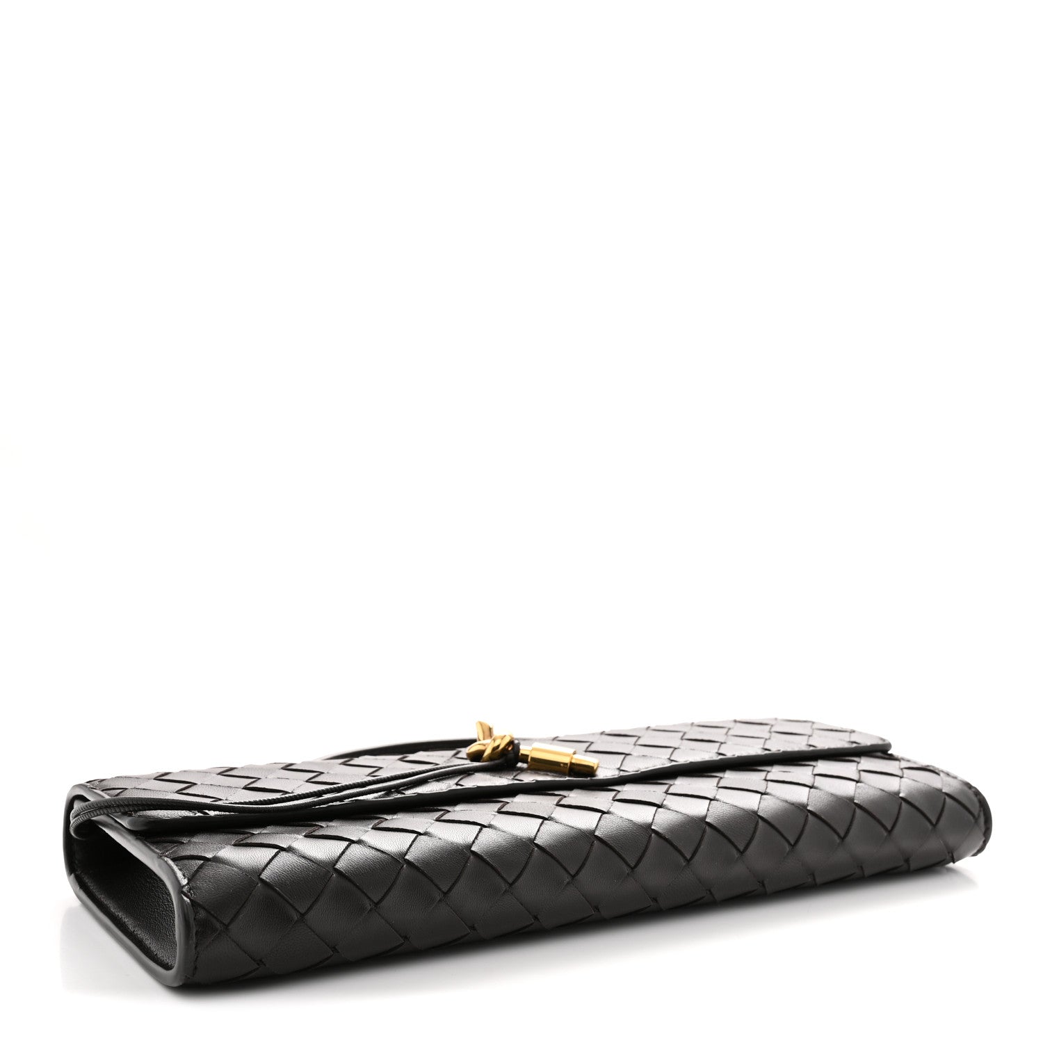 Bottega Veneta Nappa Intrecciato Long Andiamo Top Handle Clutch Fondant 4 of 10