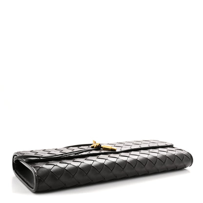 Bottega Veneta Nappa Intrecciato Long Andiamo Top Handle Clutch Fondant 4 of 10