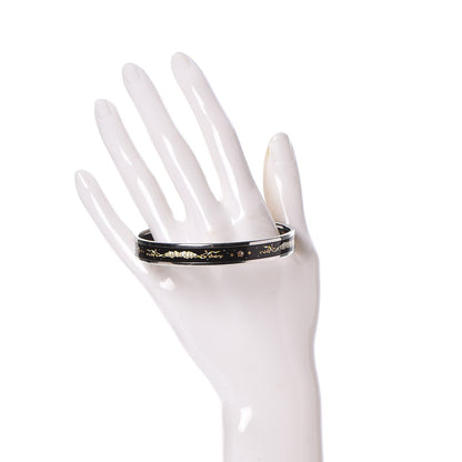 Hermes Enamel Printed Celestial Mythology Narrow Bracelet 70 Black 2 of 5