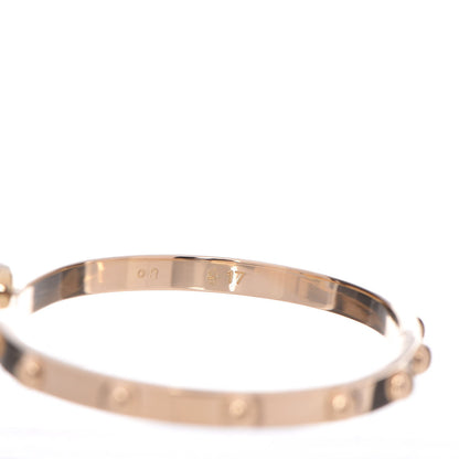 Louis Vuitton 18K Yellow Gold Diamond Clous Bracelet 17 5 of 7