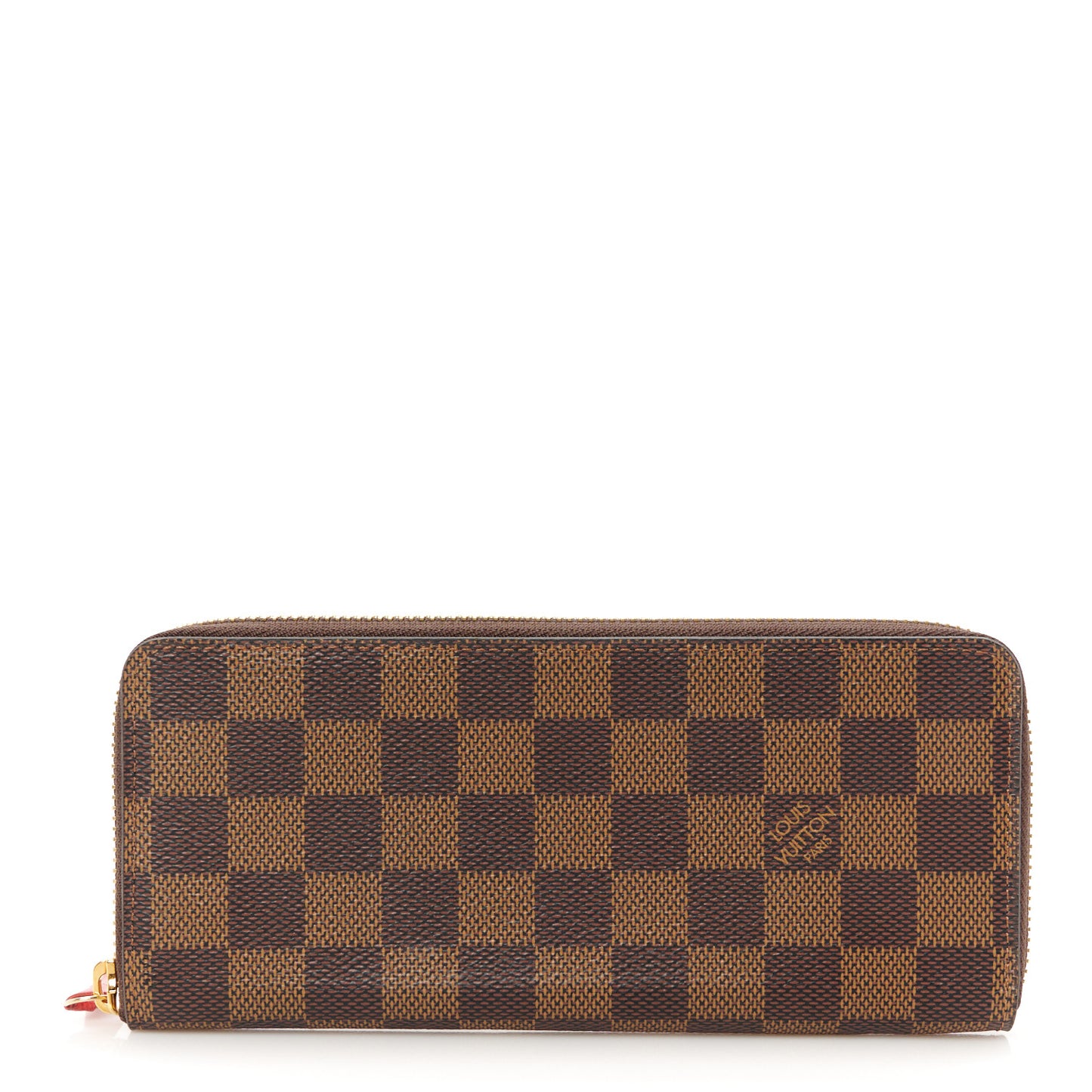 Damier Ebene Clemence Wallet Cherry