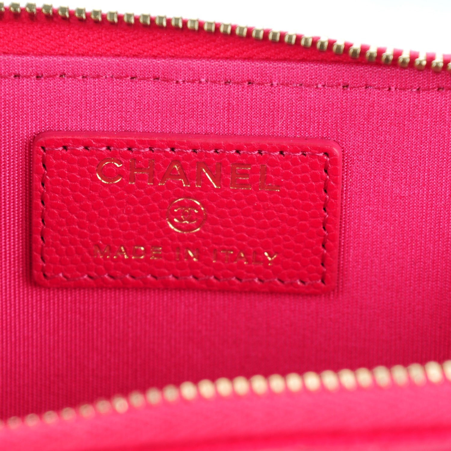 Chanel Caviar Camellia Embossed Key Holder Case Fuchsia 6 of 7