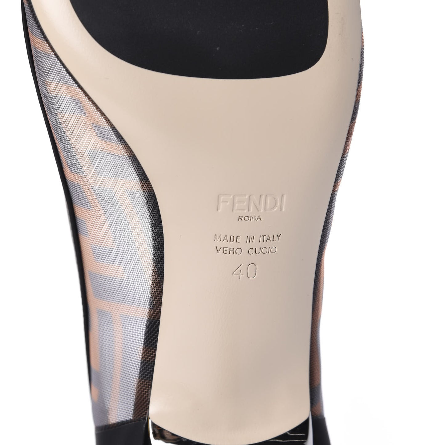 Technical Mesh Vitello Gommato FF Colibri 55mm Pumps 40 Tobacco Moro Black