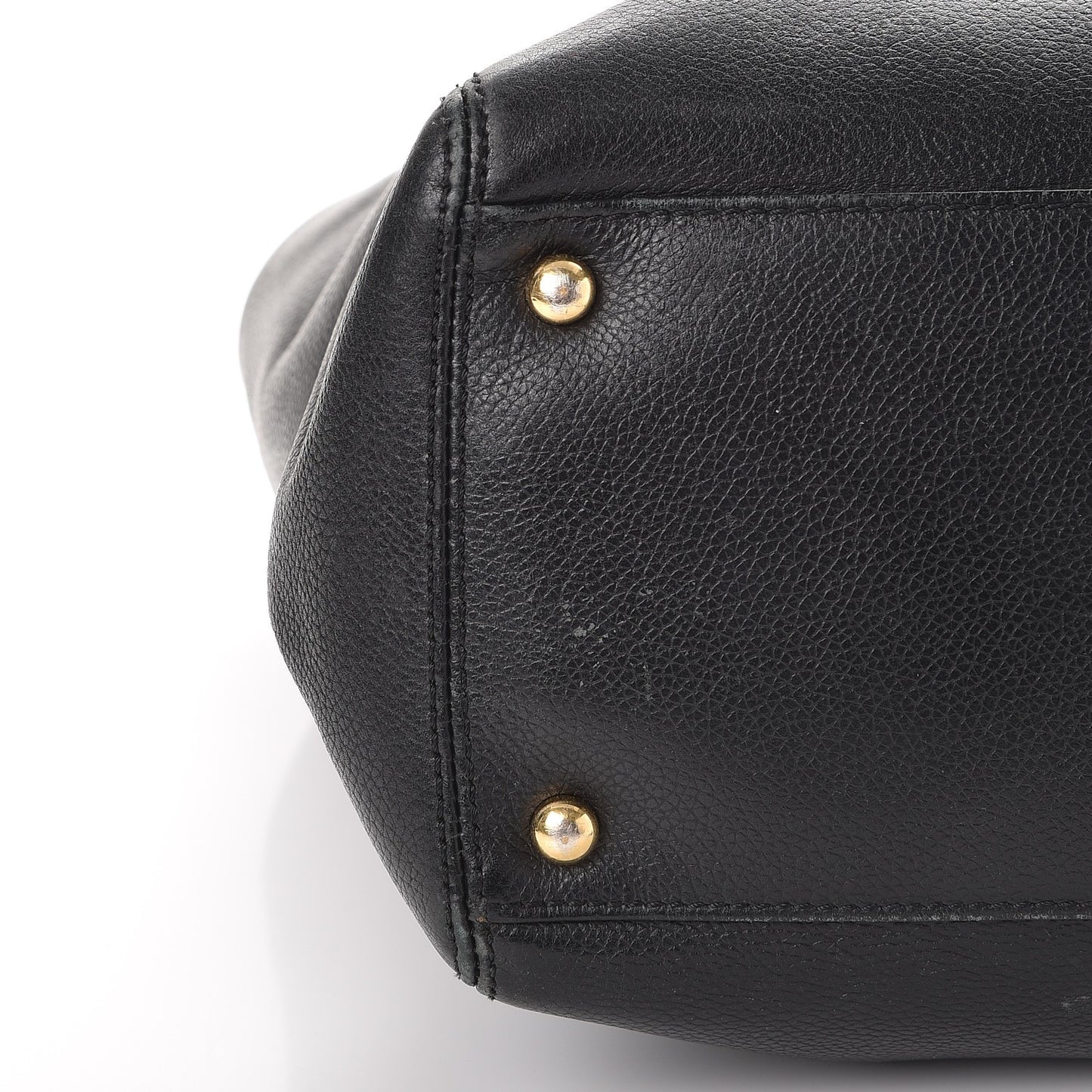 Calfskin Tall Cerf Tote Black