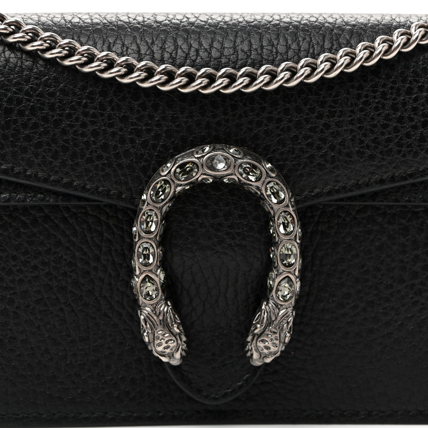 Gucci Calfskin Super Mini Dionysus Shoulder Bag Black 7 of 9