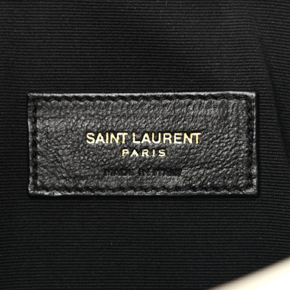 Saint Laurent Smooth Shiny Calfskin Medium Uptown Pouch Crema Soft 6 of 7