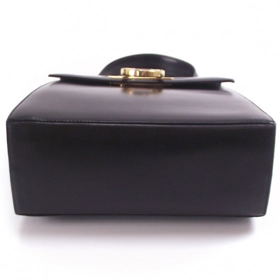 FASHIONPHILE SALVATOREFERRAGAMOLadyGanciniBoxBagBlack 4 of 10
