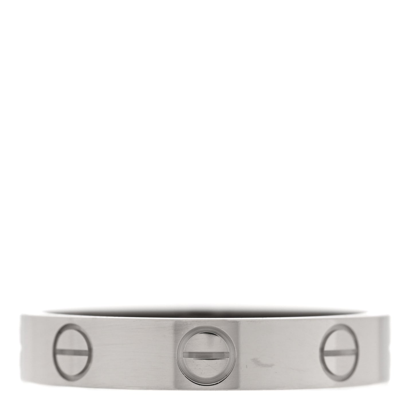 18K White Gold 3.5mm LOVE Wedding Band Ring 53 6.5