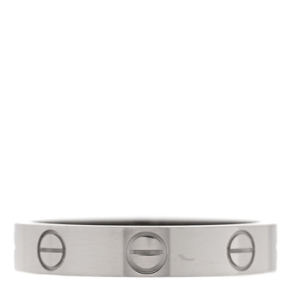 Cartier 18K White Gold 3.5mm LOVE Wedding Band Ring 53 6.5 1 of 4