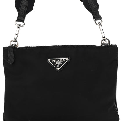 Prada Re-Nylon Saffiano Re-Edition 2000 Double Zip Crossbody Bag Black 11 of 16