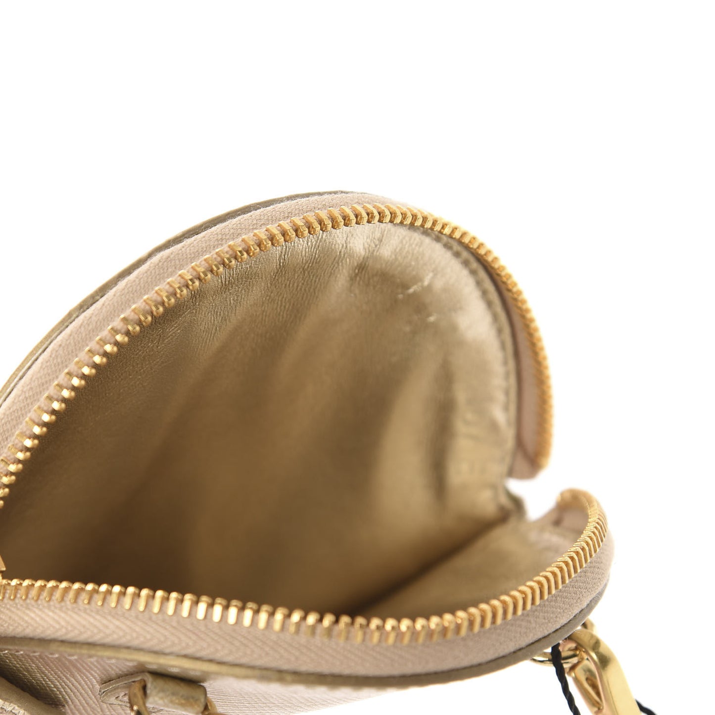 Metallic Saffiano Mini Pouch Pirite