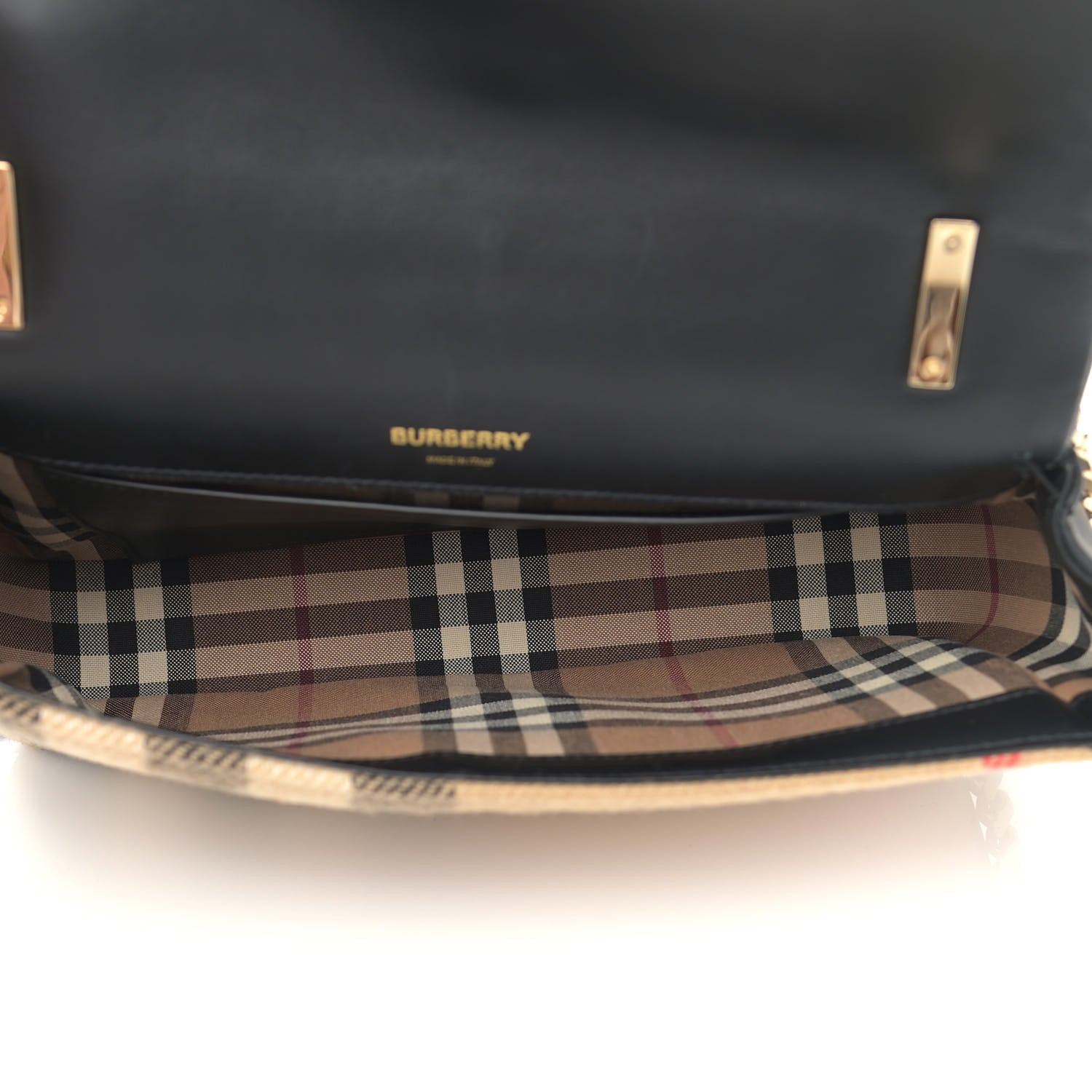 Burberry Check Cashmere Small Lola Bag Black 5 of 9