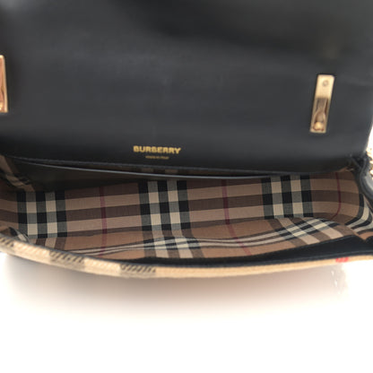 Burberry Check Cashmere Small Lola Bag Black 5 of 9