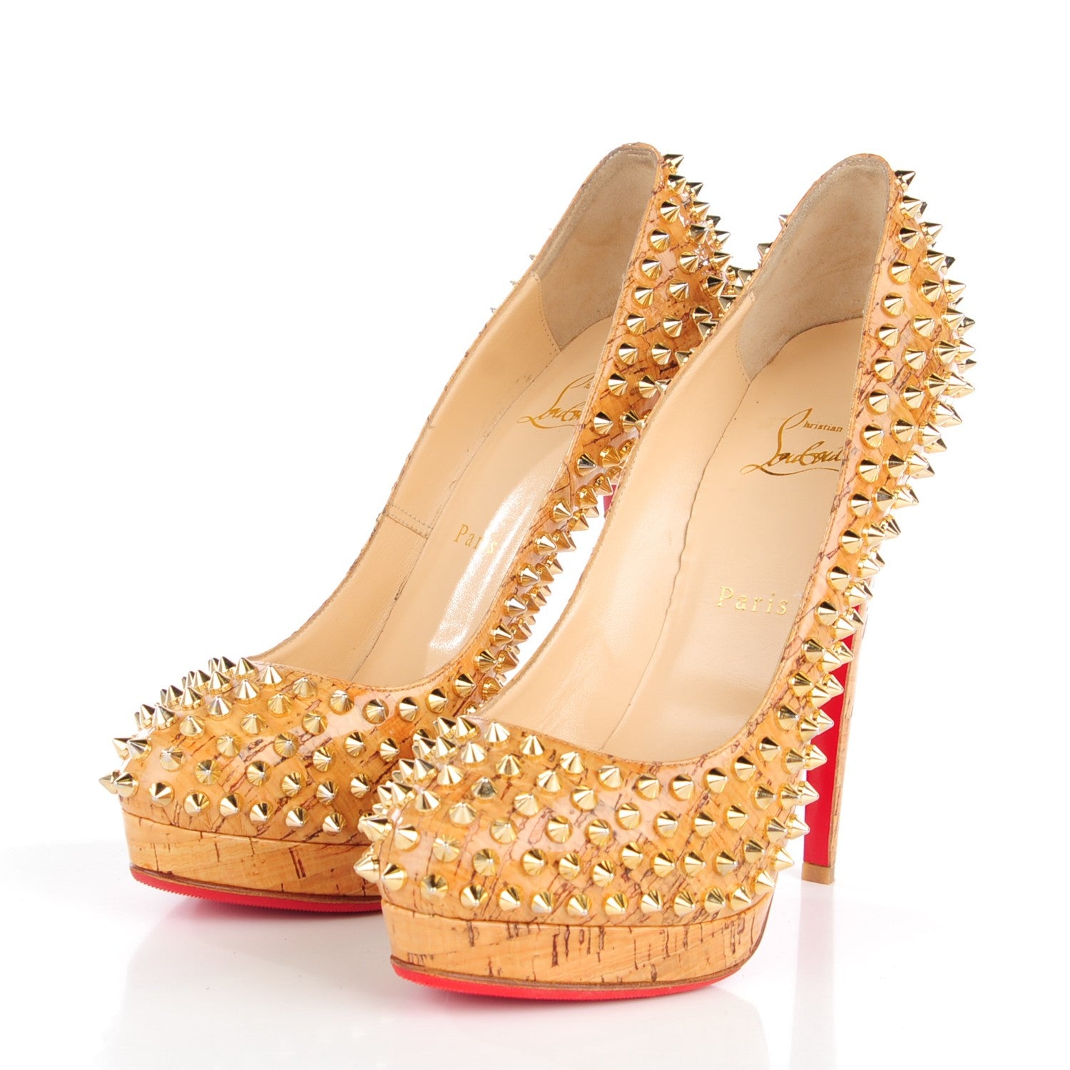 Christian Louboutin Cork Alti Spikes 160 Pumps 38.5 3 of 7