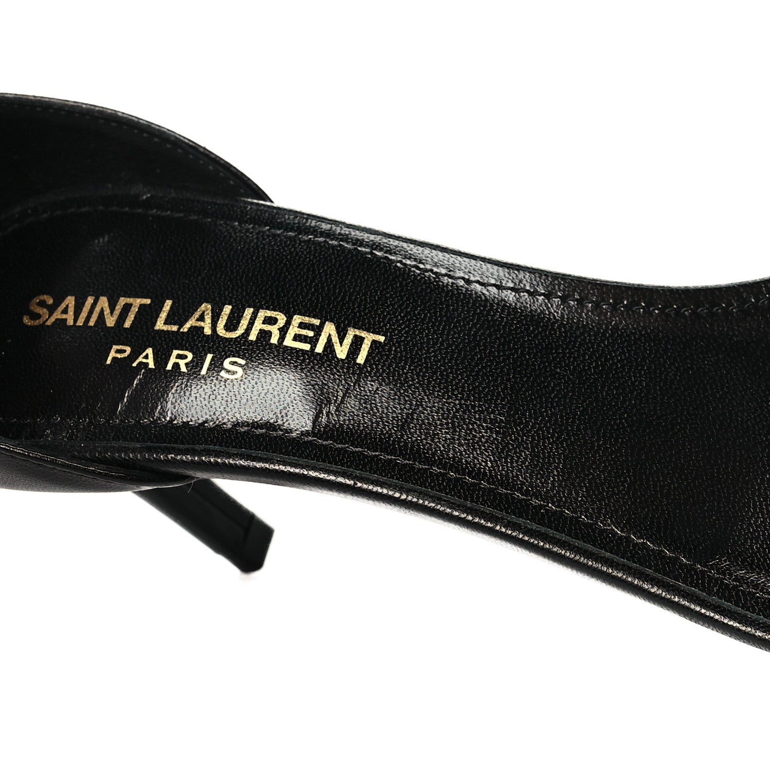 Saint Laurent Calfskin Tripon Amber 85 Ankle Strap Sandals 35.5 Black 9 of 13