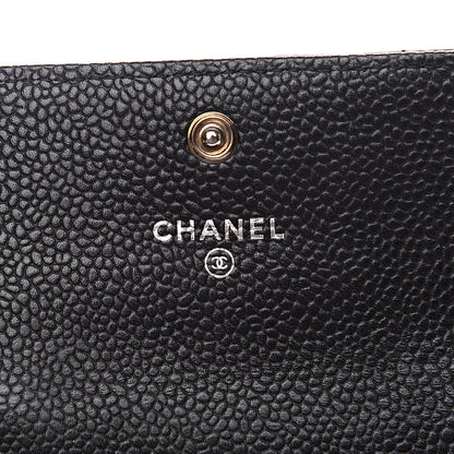 Chanel Caviar Quilted Flap Card Holder Black 5 of 9