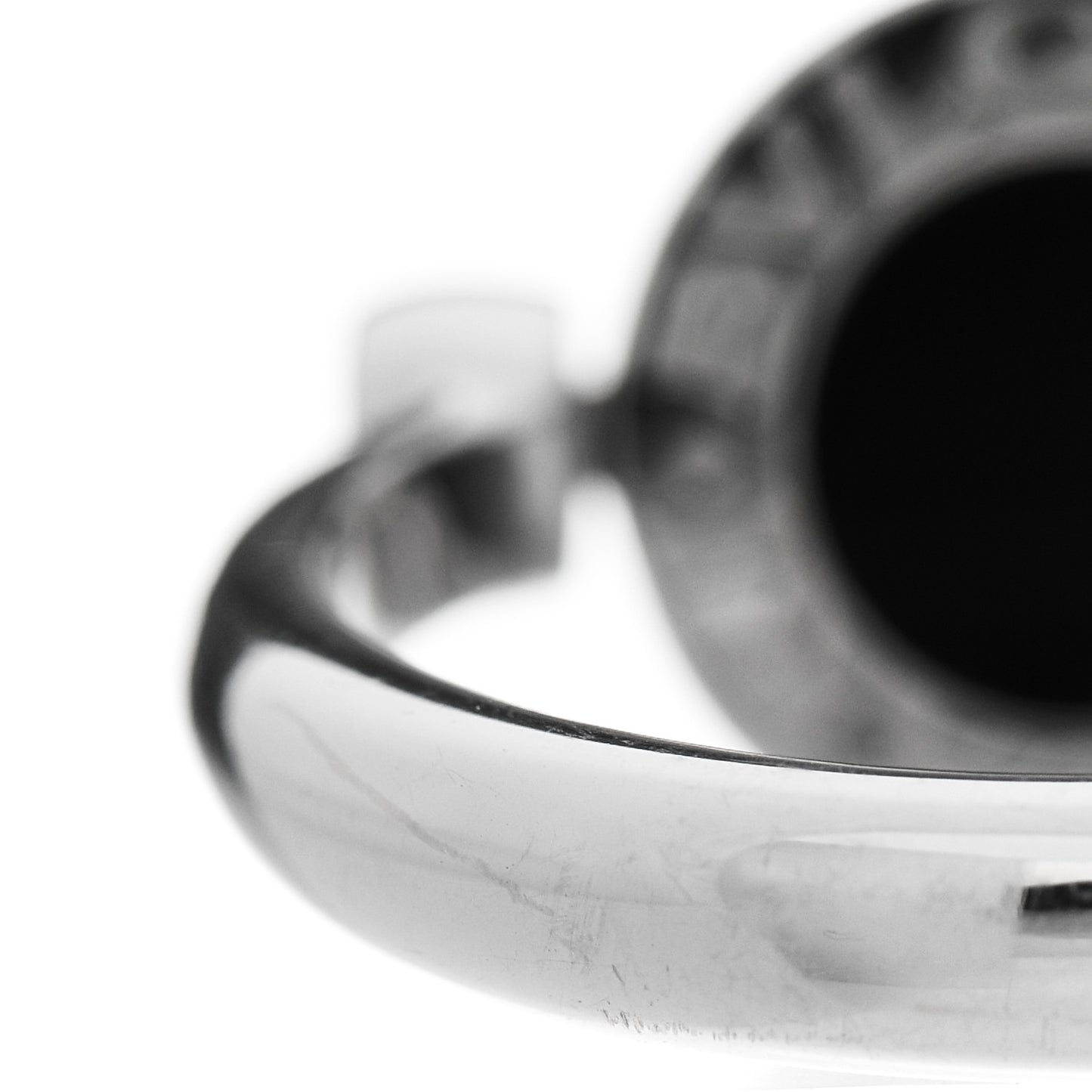 18K White Gold Diamond Black Onyx Bvlgari Bvlgari Flip Ring 52 6