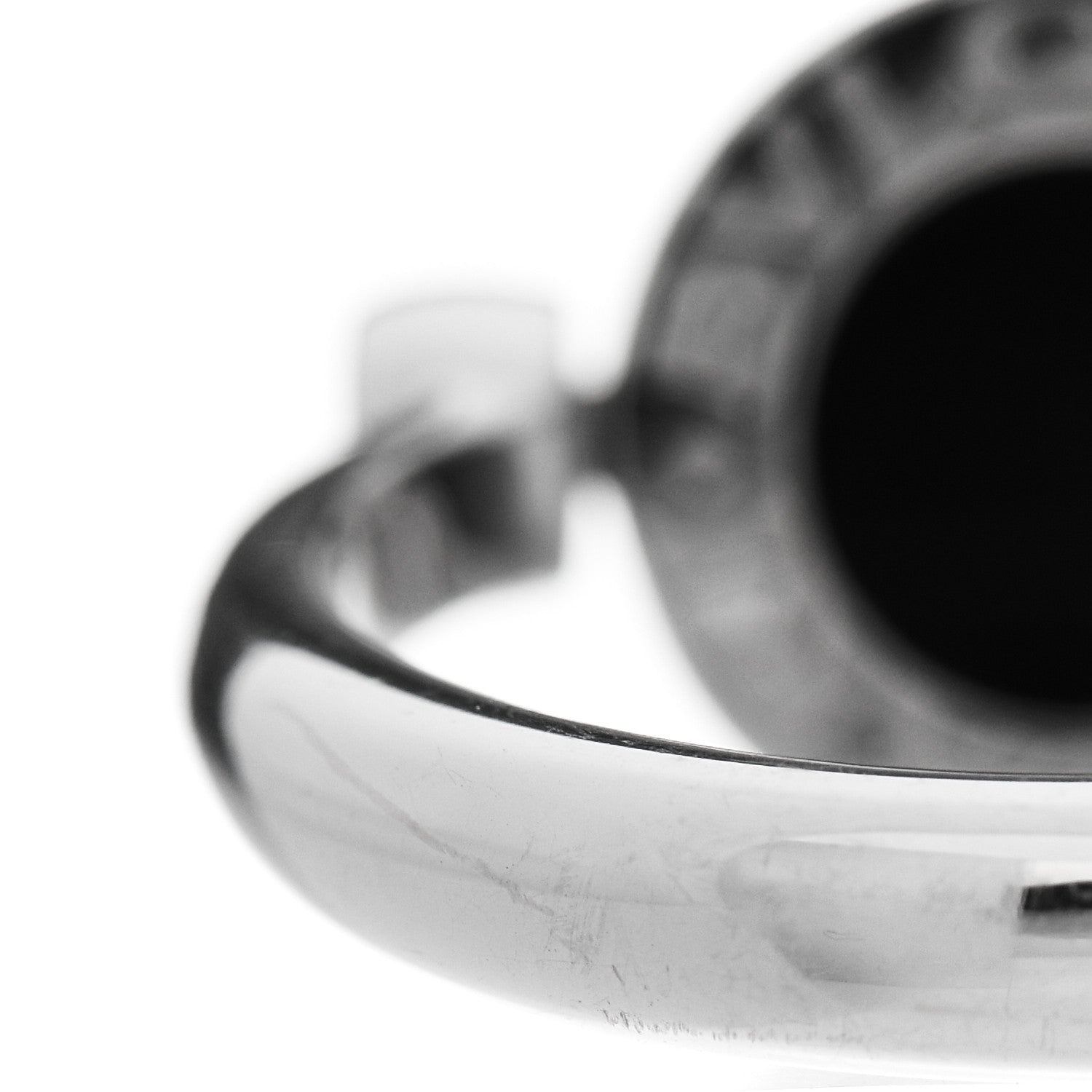 Bulgari 18K White Gold Diamond Black Onyx Bvlgari Bvlgari Flip Ring 52 6 6 of 8