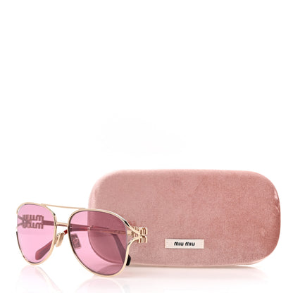 Miu Miu Metal Sunglasses SMU 52Z Pink 9 of 9