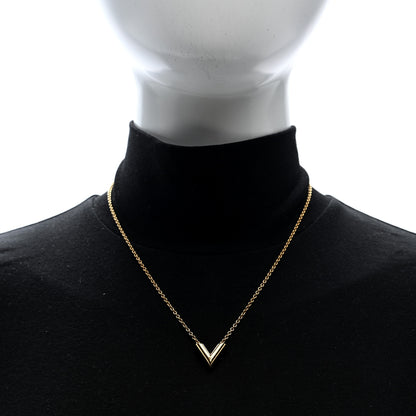 Louis Vuitton Brass Essential V Necklace Gold 2 of 6