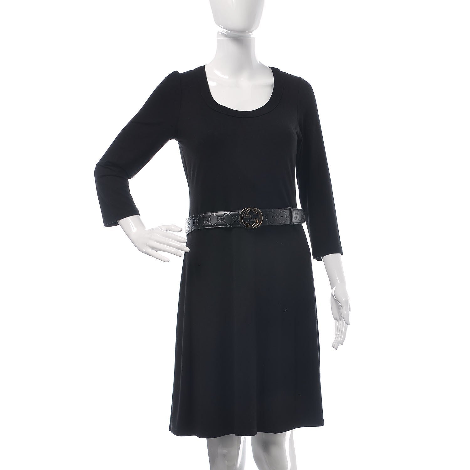 Gucci Guccissima Interlocking G 37mm Belt 85 34 Black 2 of 6