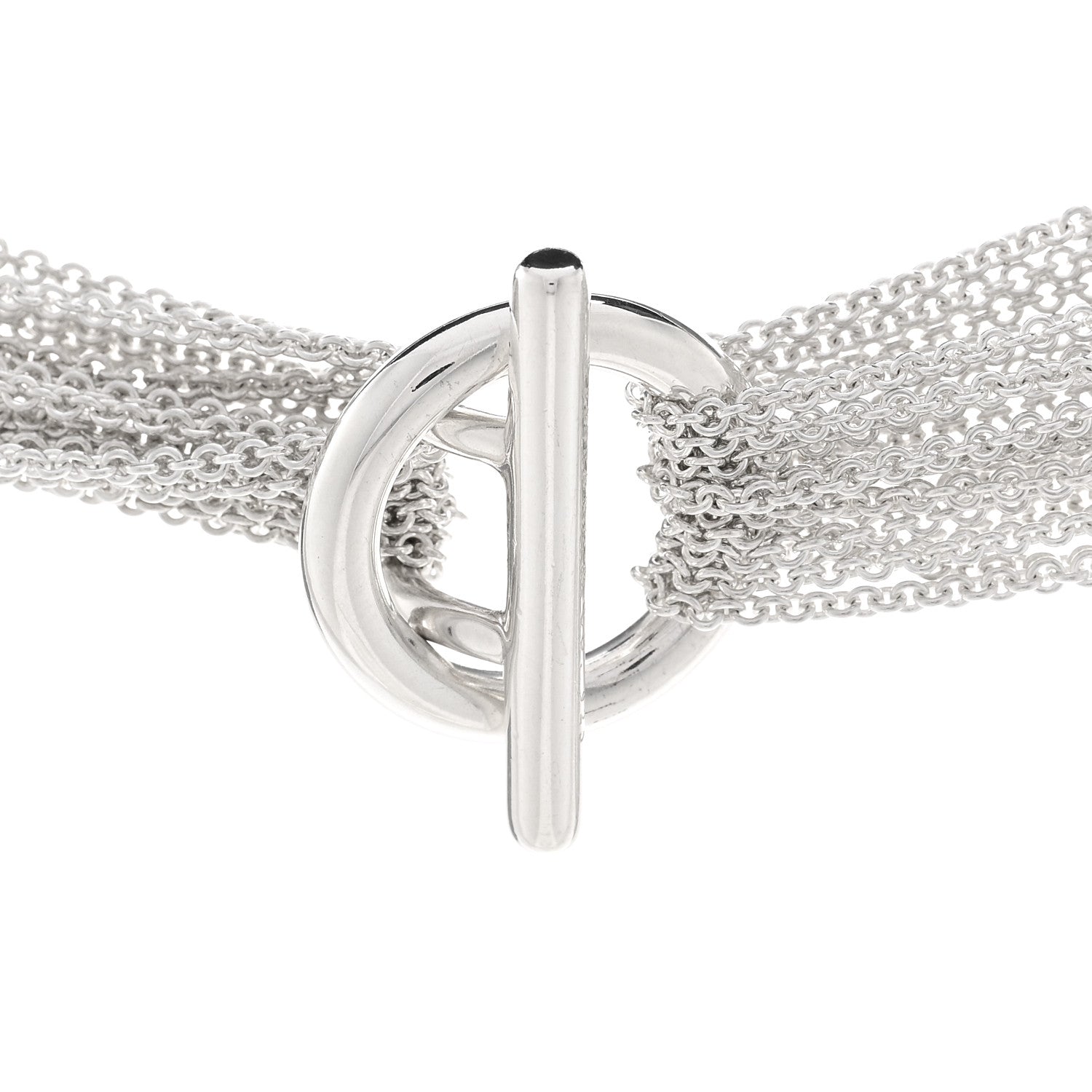 Tiffany Sterling Silver Heart Mesh Necklace 4 of 5