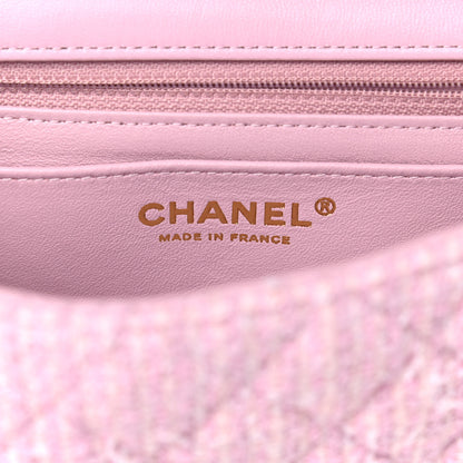 Chanel Tweed Quilted Mini Rectangular Flap Pink 6 of 12