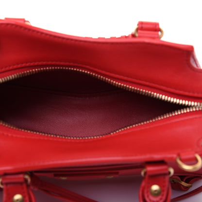 Balenciaga Smooth Calfskin Neo Classic Brass Hardware Mini City Red 5 of 17