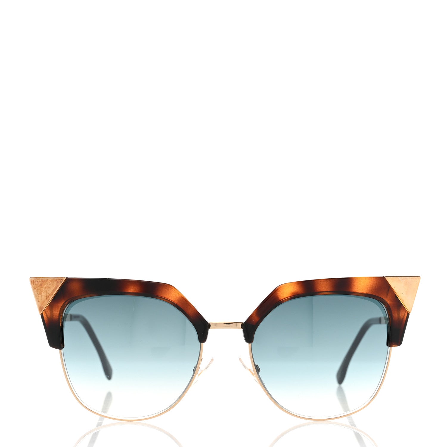 Fendi Cat Eye Iridia Sunglasses FF 0149/S Havana Gold 2 of 7