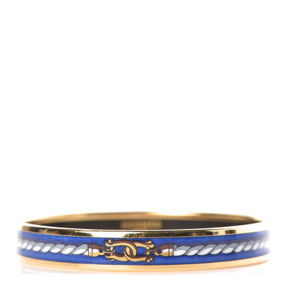 Hermes Enamel Printed Rope Chain Link Narrow Bracelet 65 1 of 5