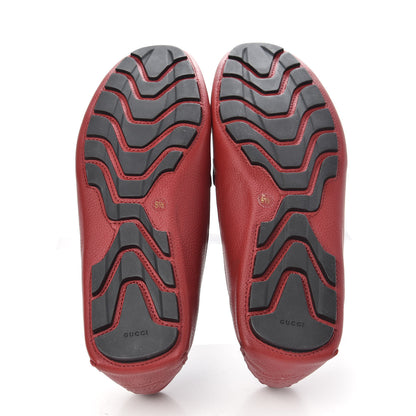 Gucci Calfskin Web Mens Driver Loafers 8.5 Red 5 of 8