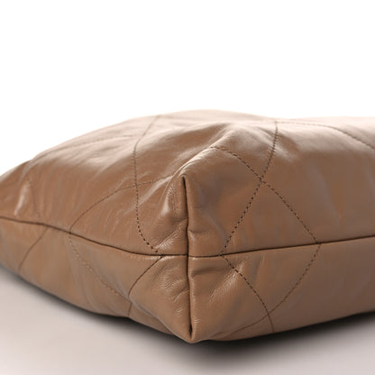 Chanel Shiny Calfskin Quilted Small Chanel 22 Beige 9 of 10