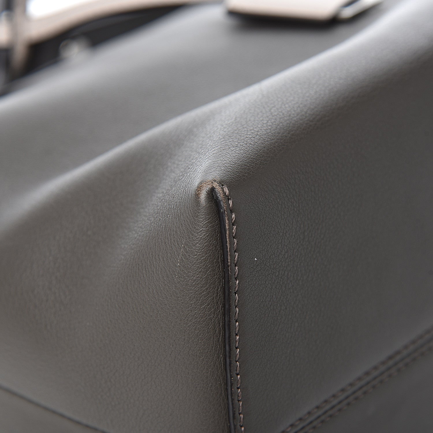 Fendi Vitello Dolce 4 Color Large By The Way Boston Bag Carbone Grigio Polvere Multicolor 9 of 13