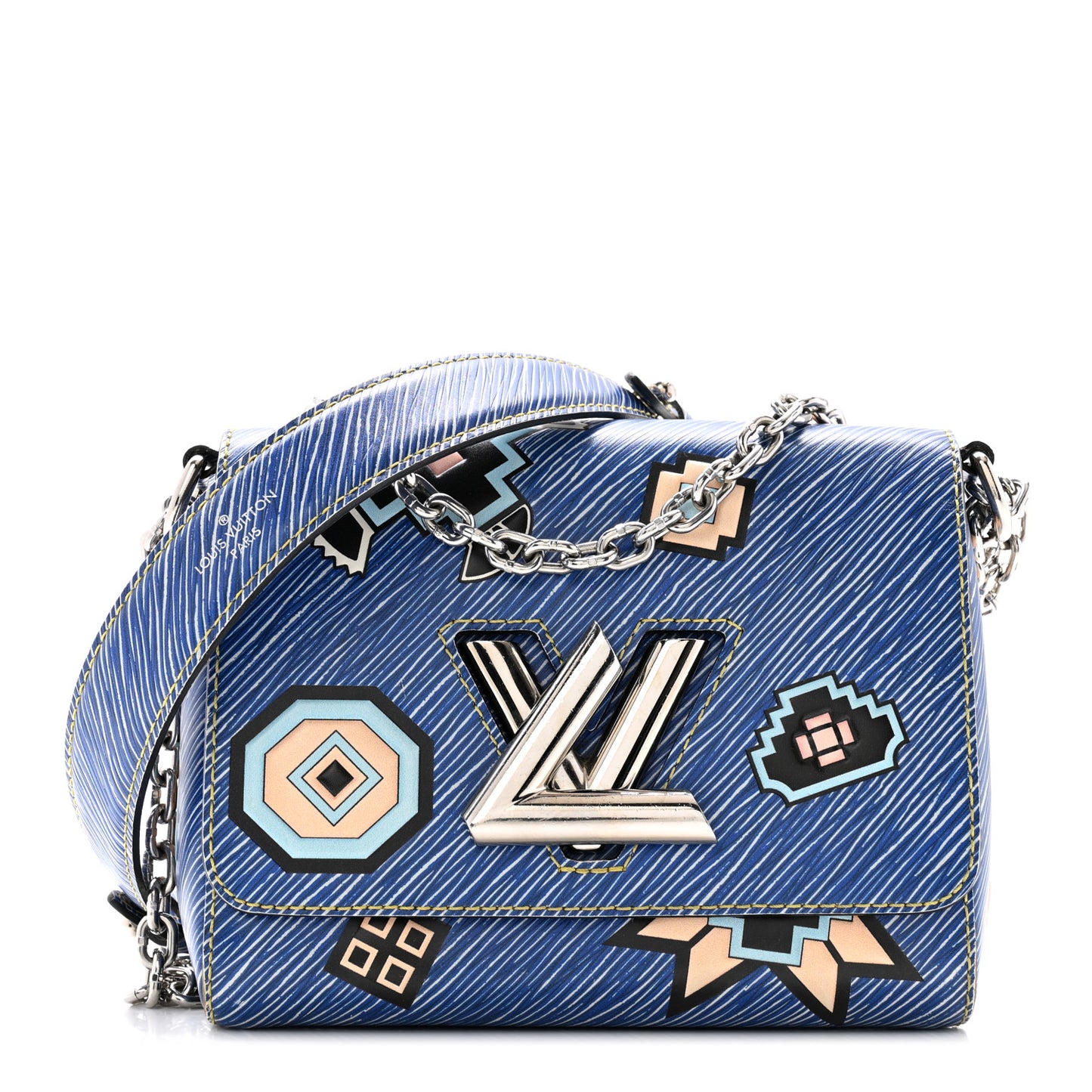 Epi Azteque Twist Shoulder Bag PM Denim Light