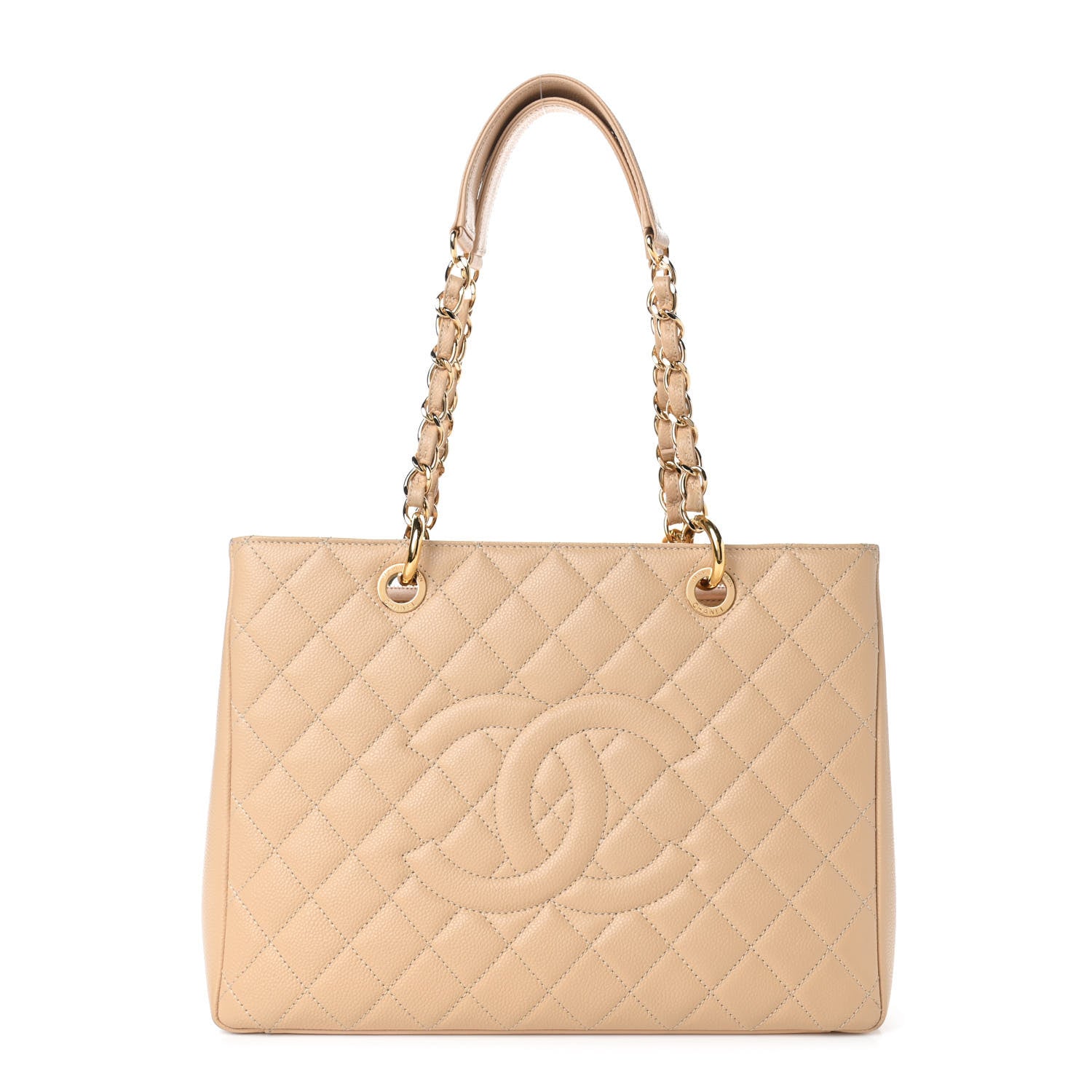 Chanel Caviar Quilted Grand Shopping Tote GST Beige Clair 1 of 8