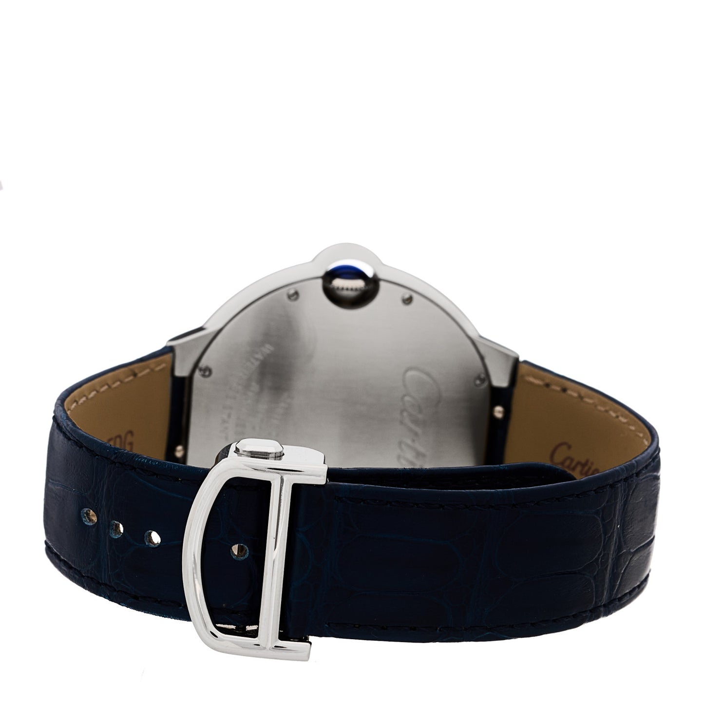 Stainless Steel Alligator 42mm Ballon Bleu De Cartier Automatic Watch Blue
