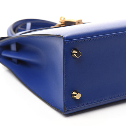 Hermes Tadelakt Kelly Sellier 25 Bleu Electrique 6 of 11