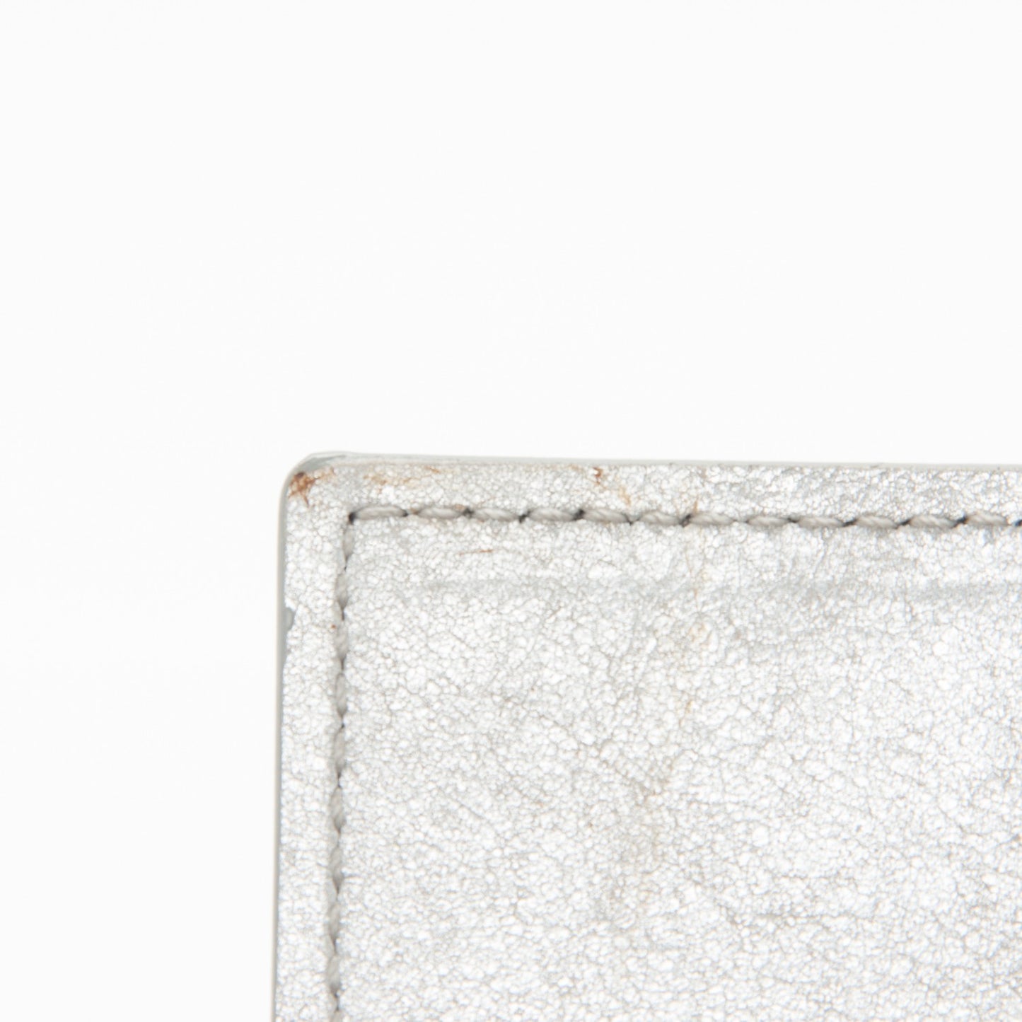 Metallic Calfskin Monogram Large Belle De Jour Clutch Silver