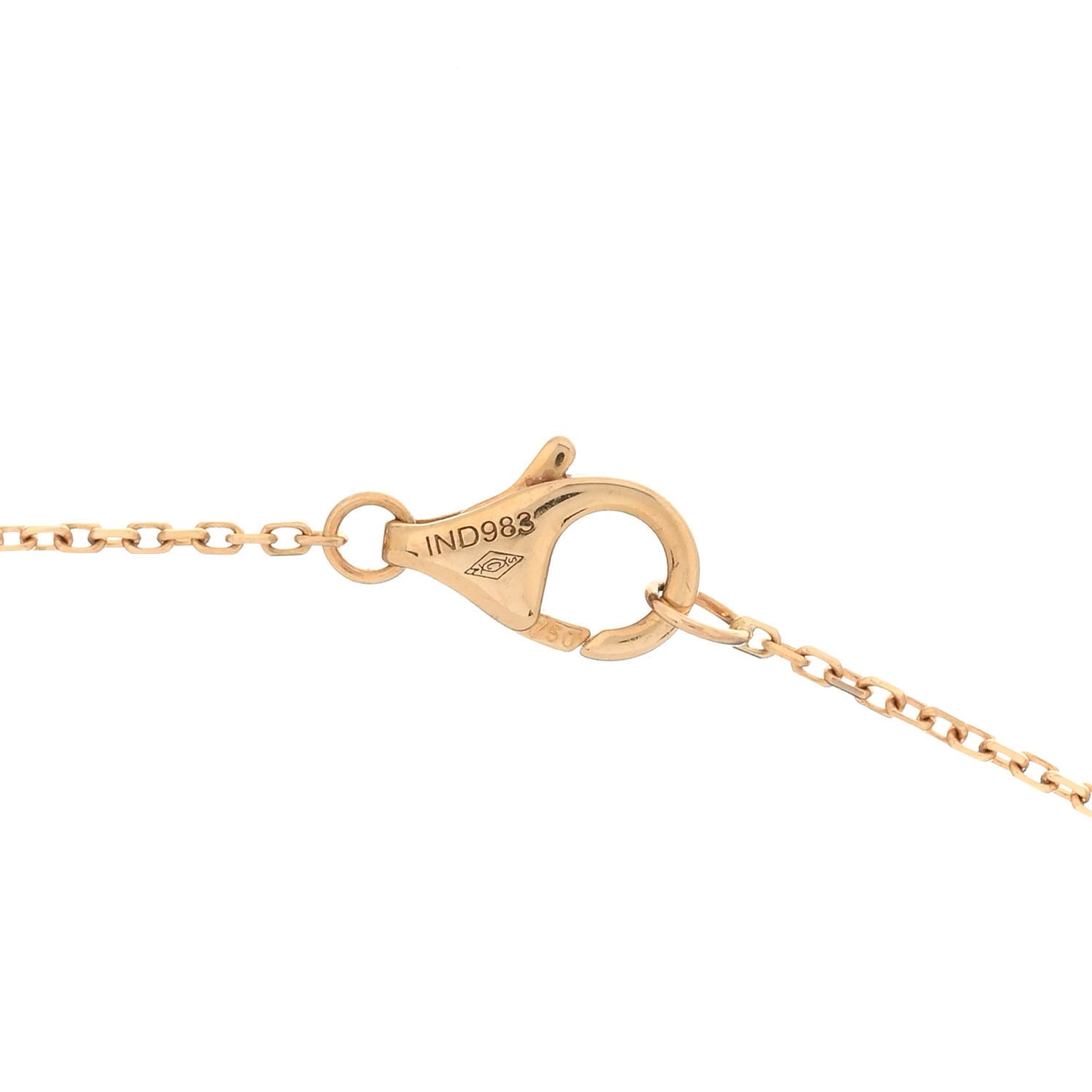 18K Yellow Gold Diamond Mother of Pearl XS Amulette de Cartier Pendant Necklace
