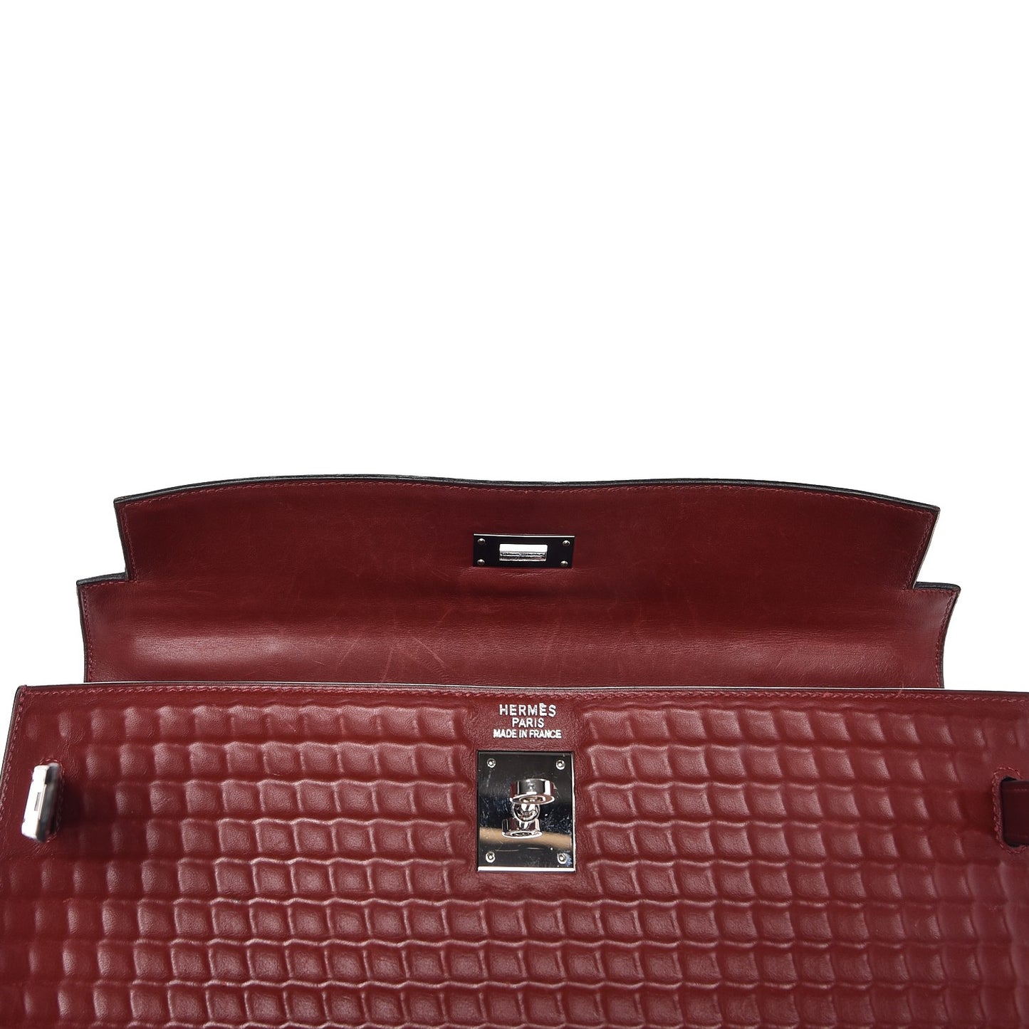 Barenia Sellier Waffle Kelly 35 Rouge H