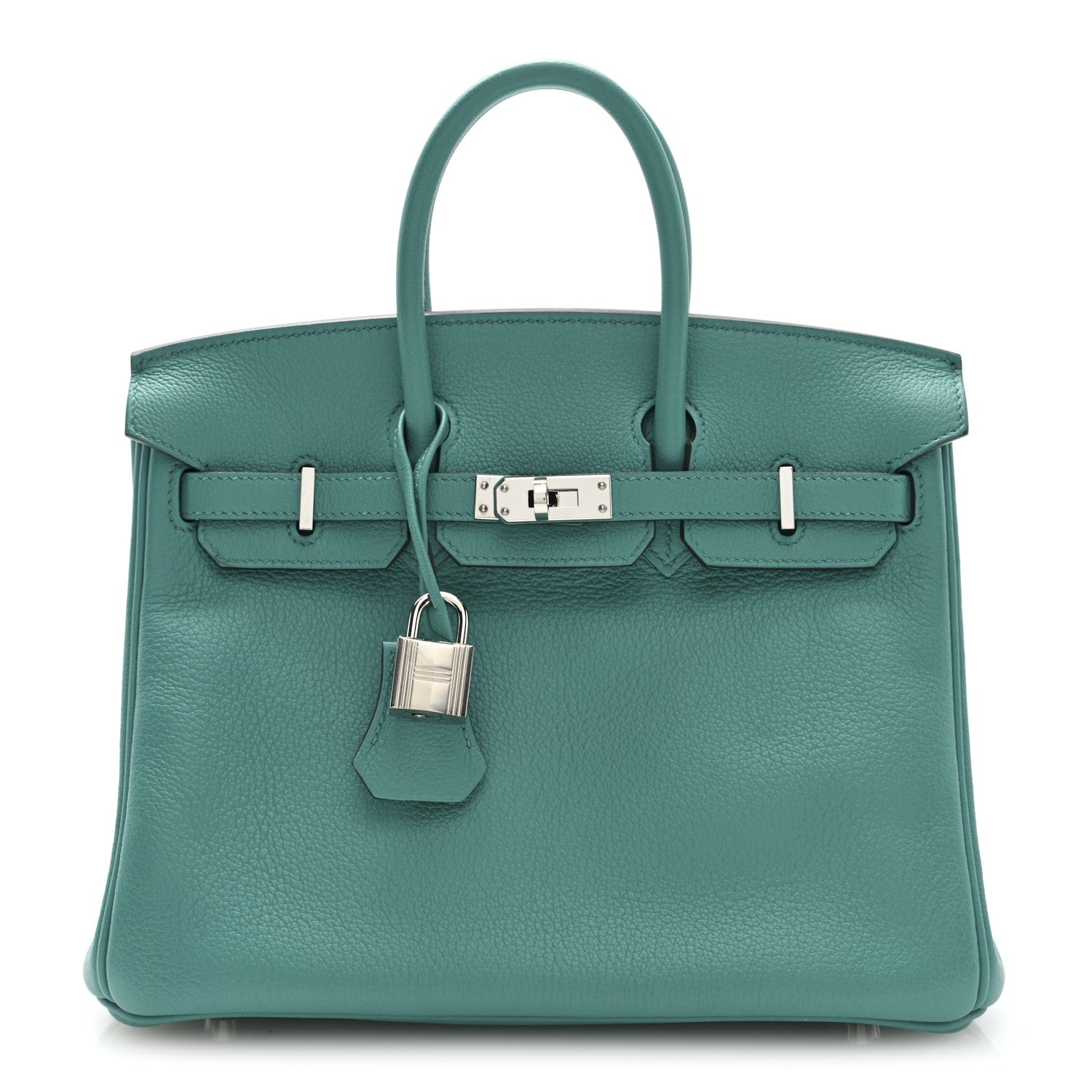 Hermes Taurillon Novillo Verso Birkin 25 Vert Verone Rose Lipstick 1 of 10