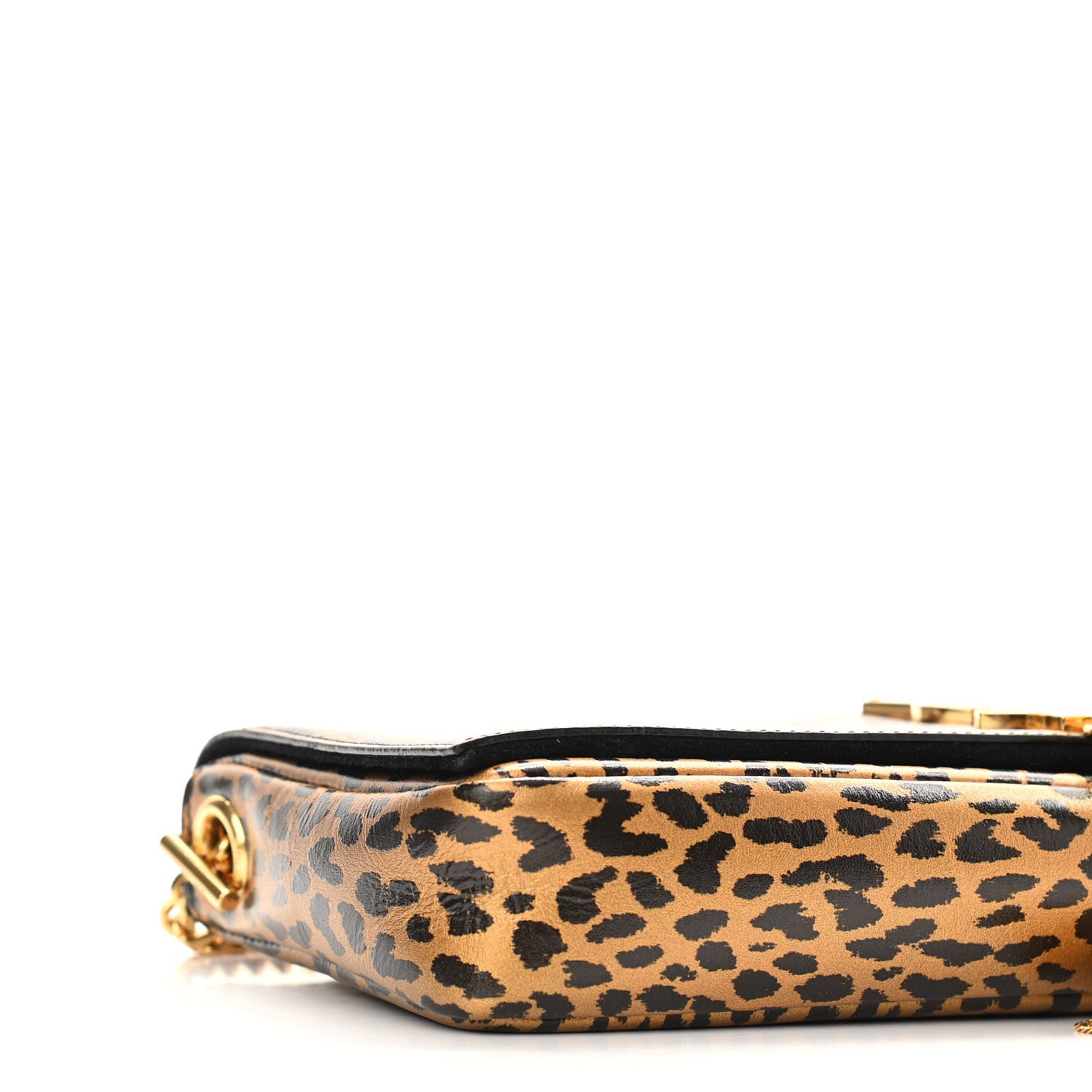 Saint Laurent Calfskin Leopard Print Monogram Tassel Kate 99 Naturale 8 of 9
