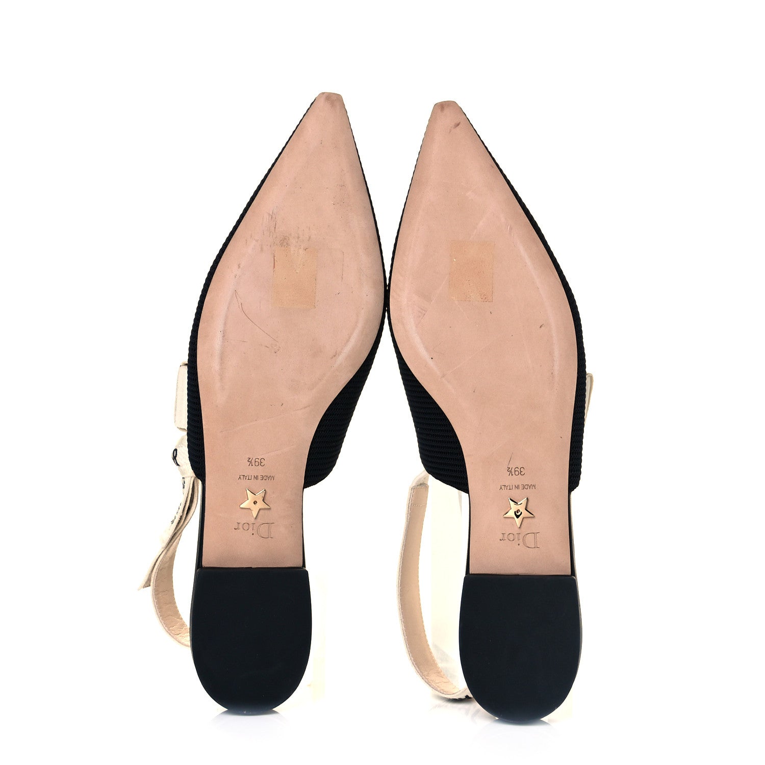 Christian Dior Technical Canvas Ribbon J'Adior Slingback Ballet Flats 39.5 Black 6 of 10