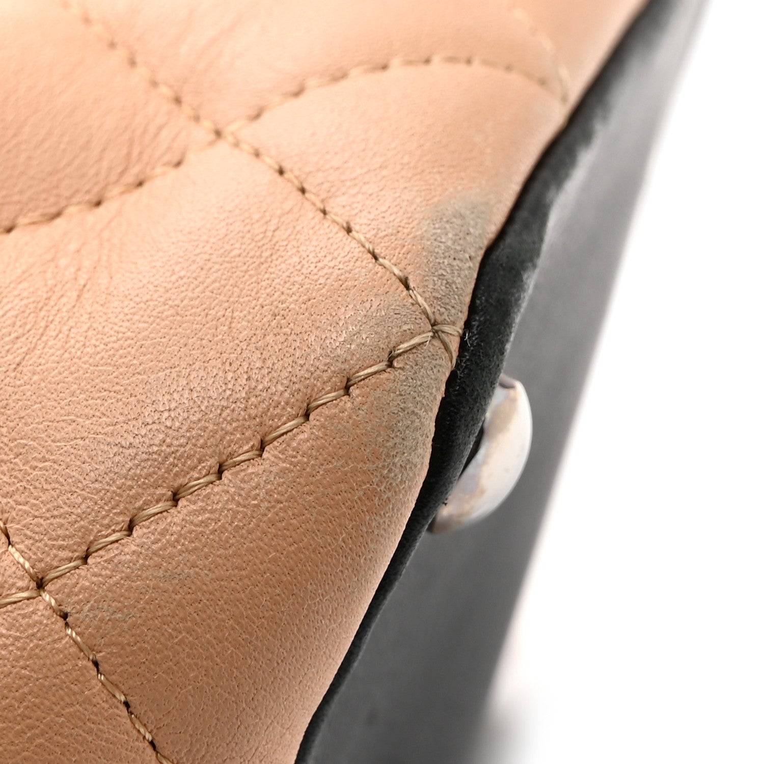 Chanel Calfskin Quilted Medium Cambon Tote Beige Black 11 of 11