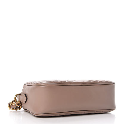 Gucci Calfskin Matelasse Small GG Marmont Chain Shoulder Bag Porcelain Rose 4 of 11